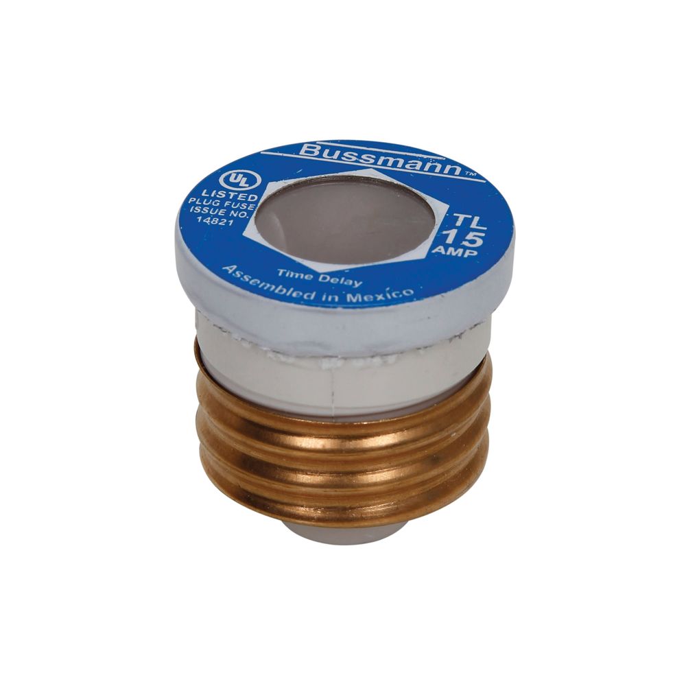 Bussmann 15 Amp Time Delay Edison Base Plug Fuse