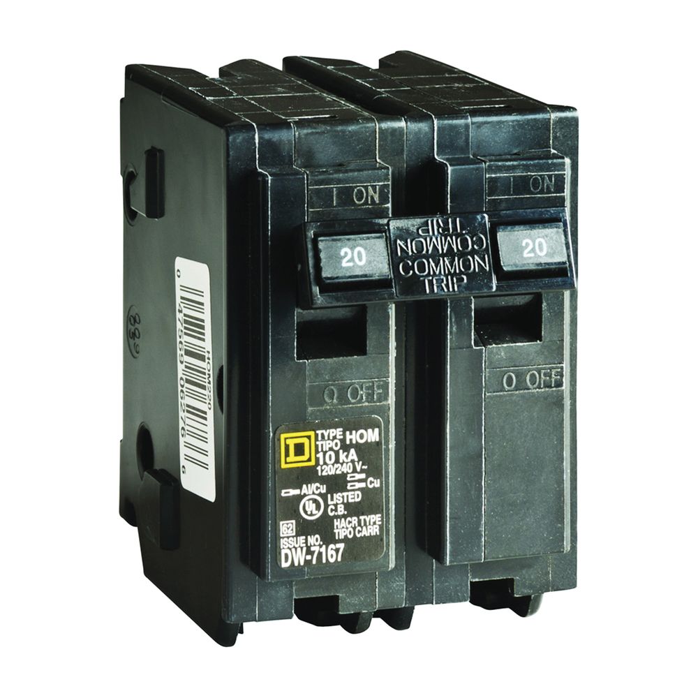 Square D Homeline 20 A 2-Pole 1 in. Circuit Breaker