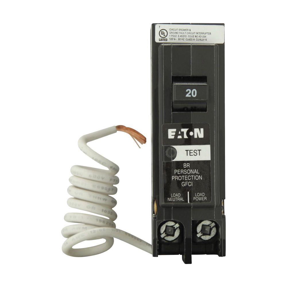 Eaton Wiring 20 Amp 1-Pole GFCI Circuit Breaker
