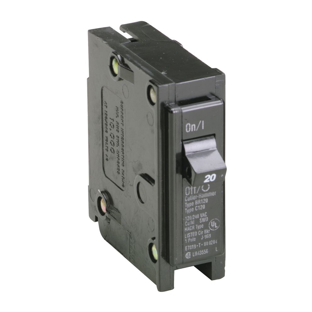Cutler-Hammer 1 in. 1-Pole 20 Amp Type BR Circuit Breaker