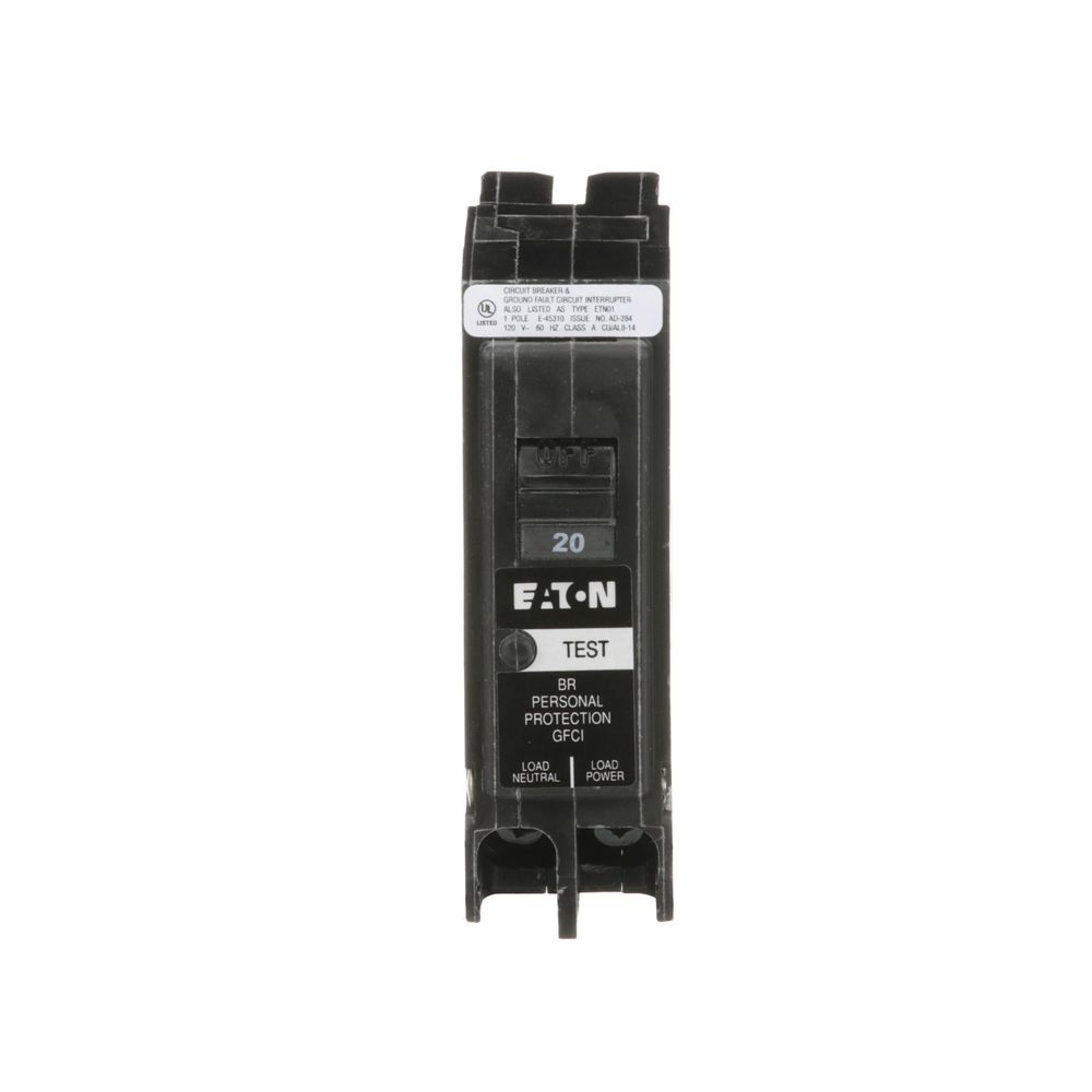 Eaton Wiring 20 Amp Type BR GFCI Self-Test Circuit Breaker