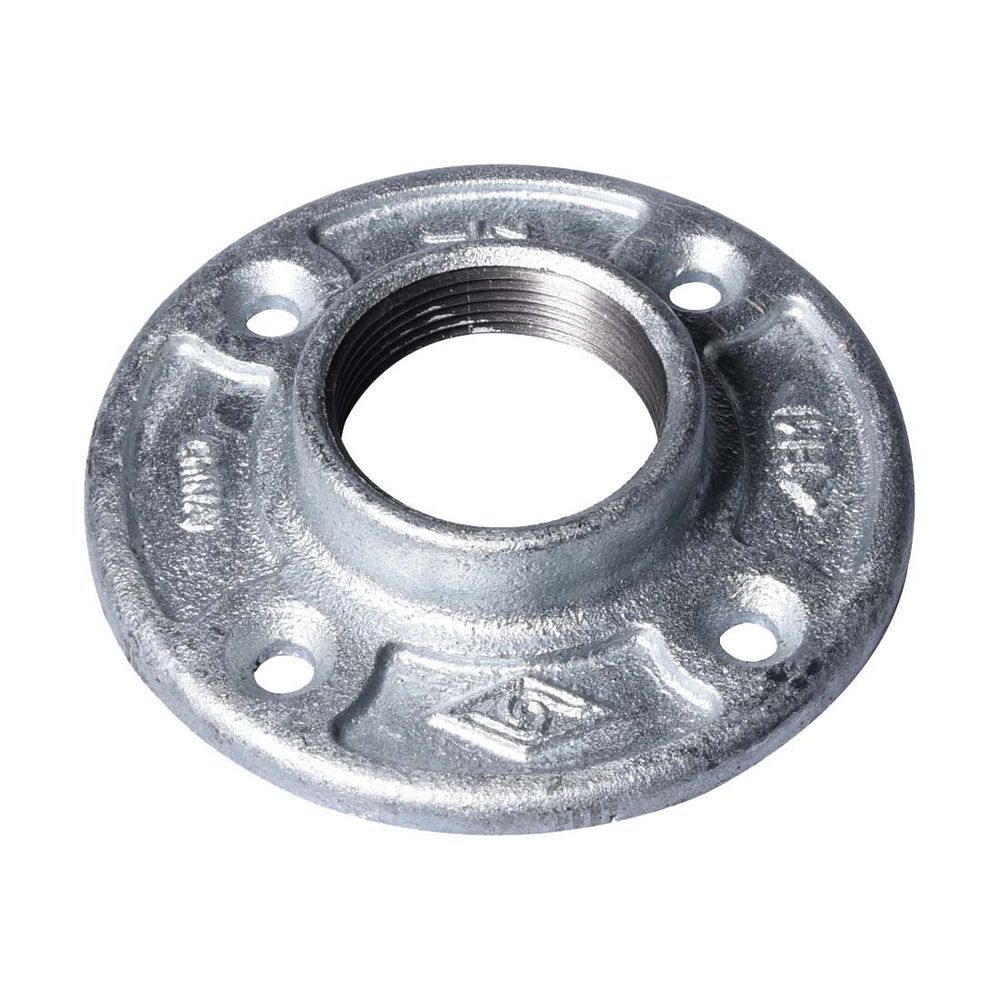 ProSource 1-1/2 in. Galvanized Malleable Iron Floor Flange
