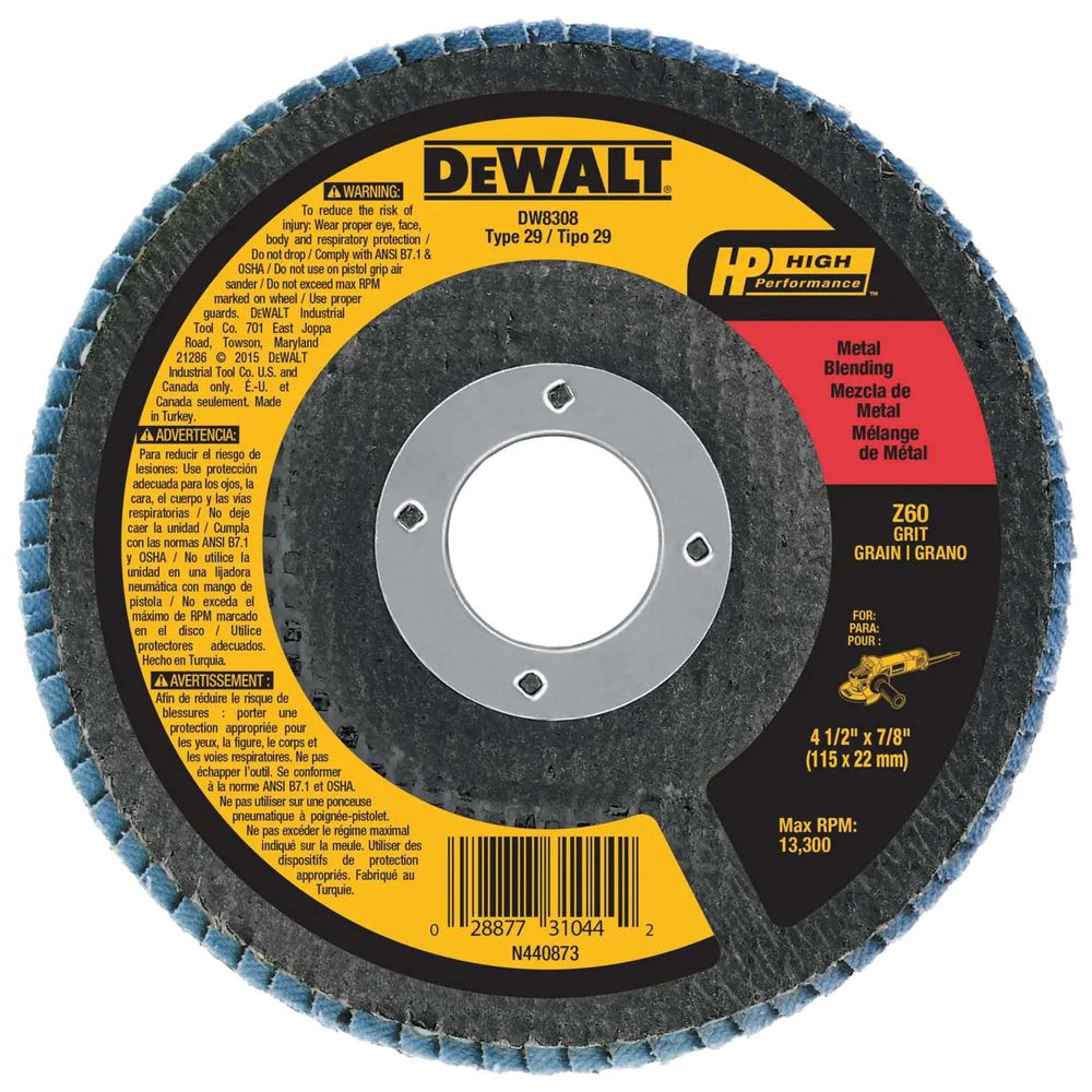 DEWALT 4-1/2 in. x 7/8 in. 60 Grit Flap Disc