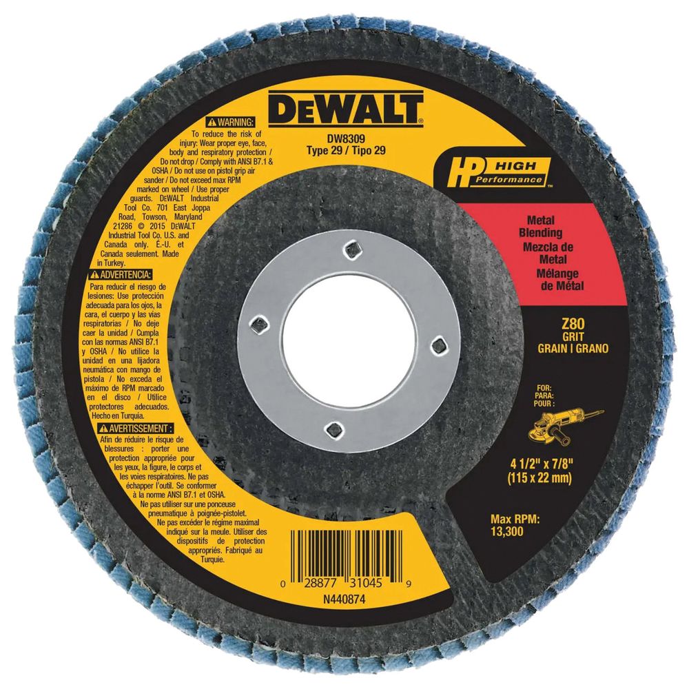 DEWALT 4-1/2 in. x 7/8 in. 80 Grit Flap Disc