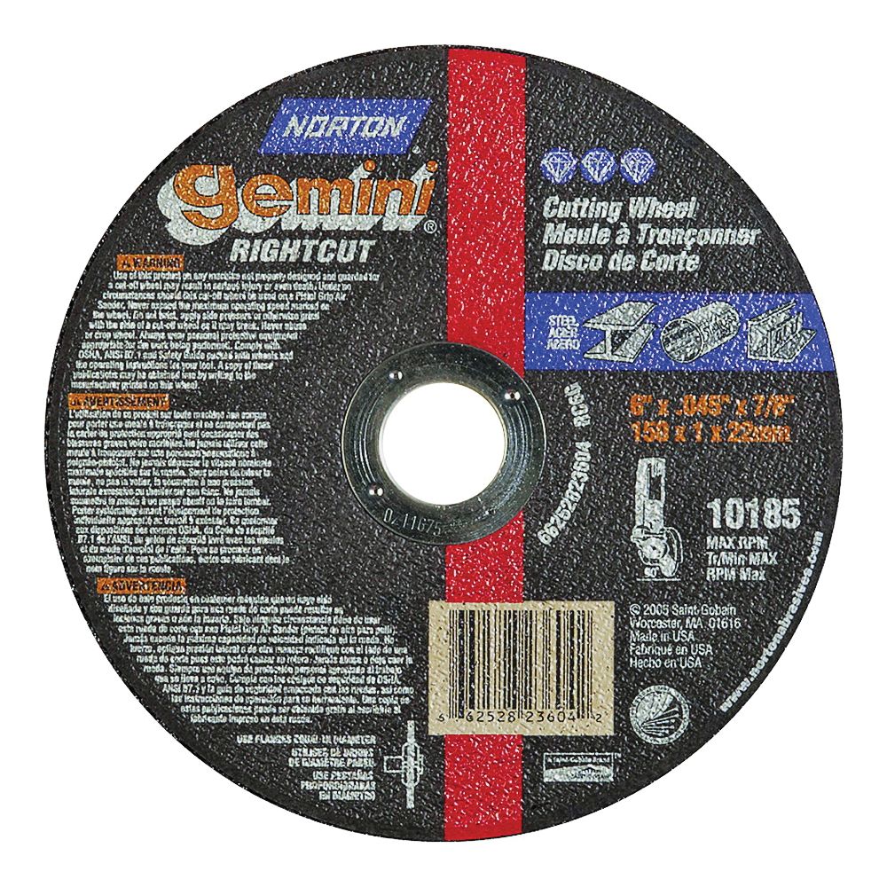 Norton 6 in. Type 1 Aluminum Oxide Cut-Off Wheel