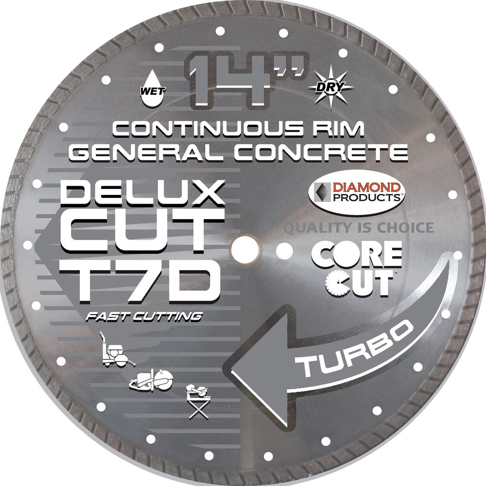 Diamond Products 4 in. x 5/64 in. x 7/8 in. Turbo Circular Blade