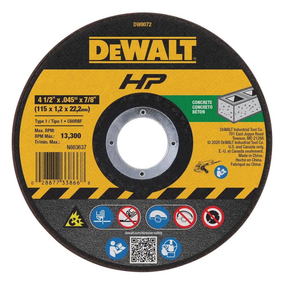 DEWALT 4-1/2 in. Masonry Cutting Wheel