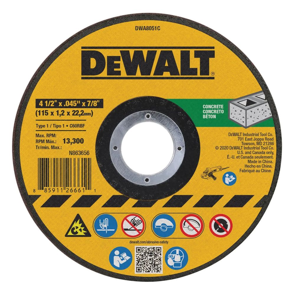 Dewalt 4-1/2 in. x 3/64 in. x 7/8 in. Cutoff Wheel