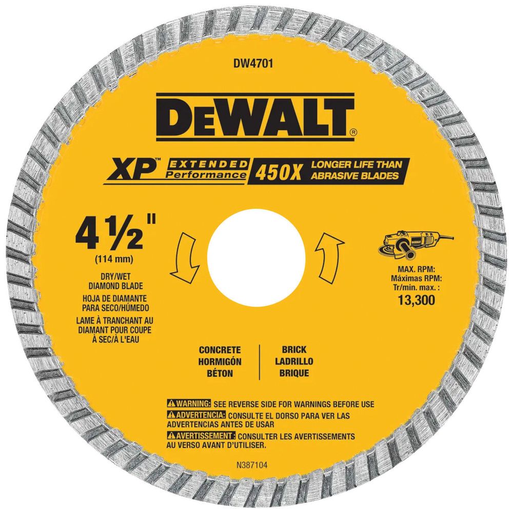 DEWALT 4-1/2 in. Dry Cut Diamond Blade