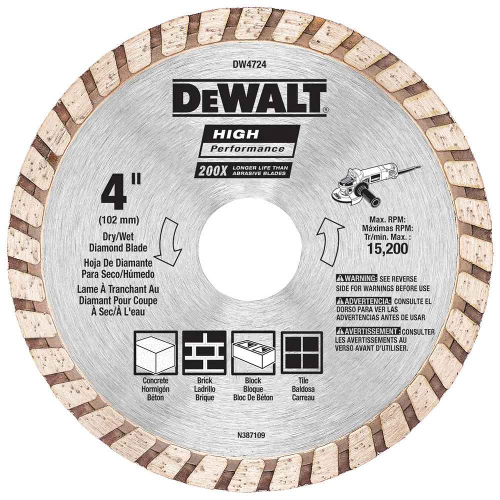 DEWALT 4 in. High-Performance Masonry Blade