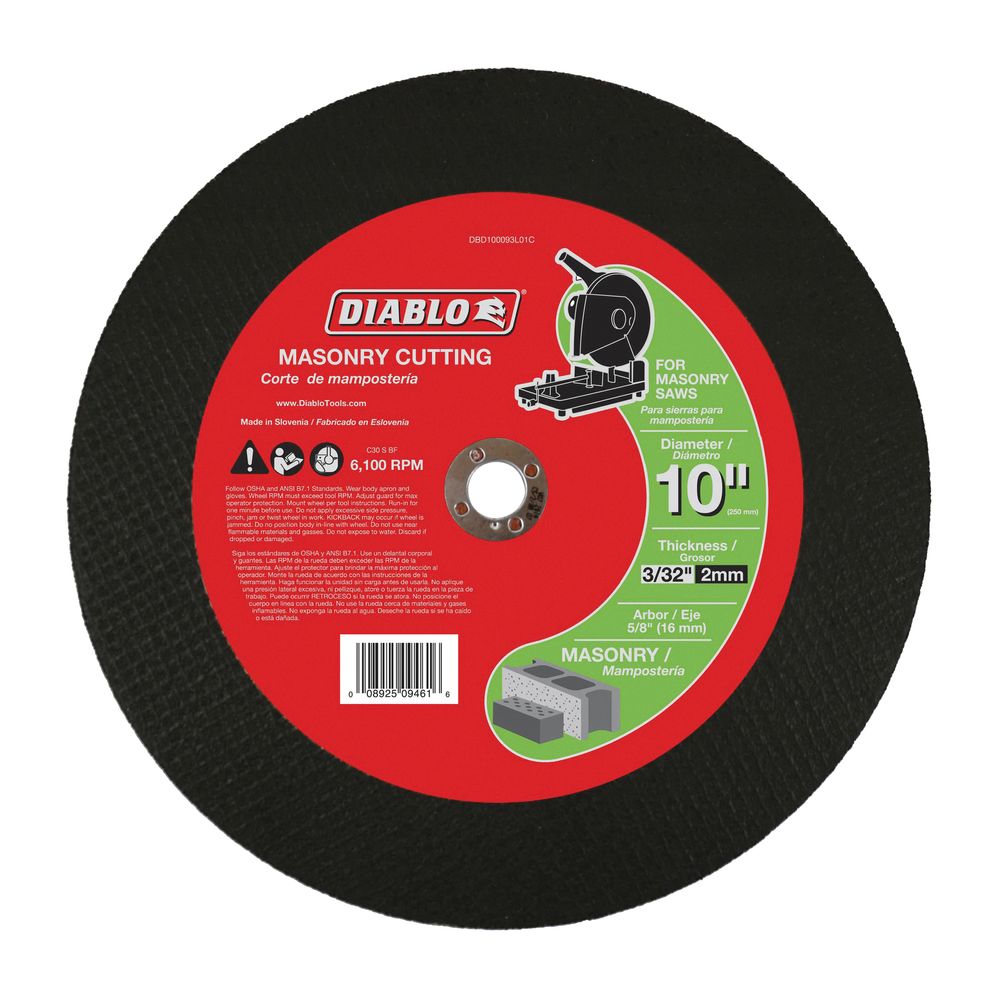 Diablo 10 in. Masonry Cut-Off Disc