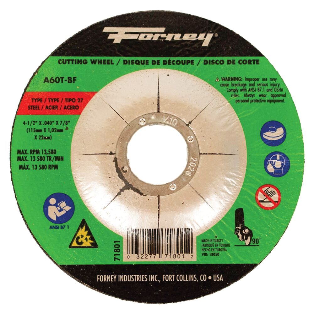 Forney 4-1/2 in. x 0.04 in. Type 27 Cut-Off Wheel