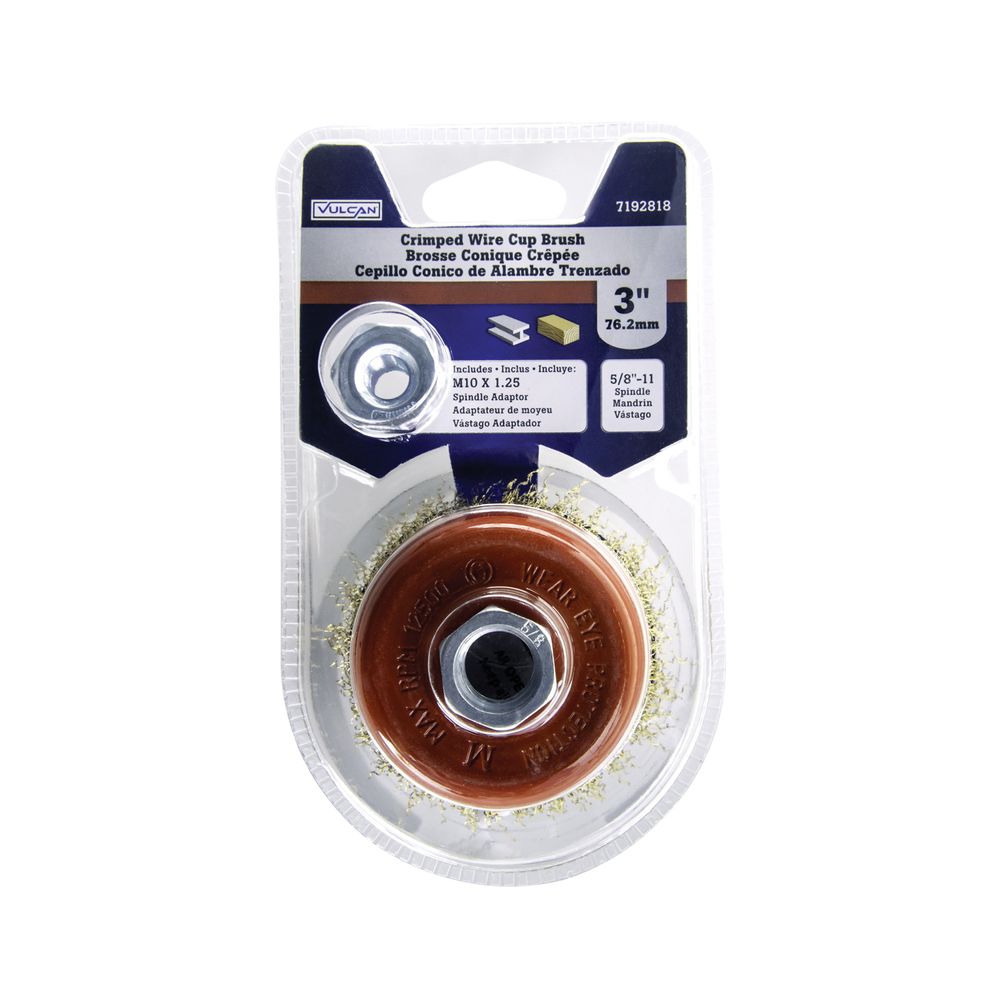 Vulcan 3 in. Crimped Wire Cup Brush
