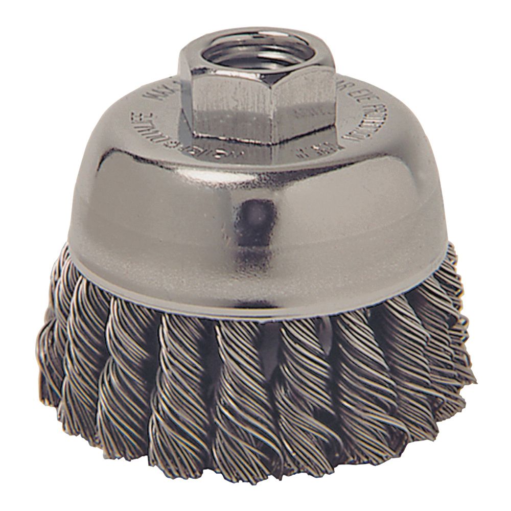 Weiler 3 in. Extra-Coarse Knotted Wire Cup Brush