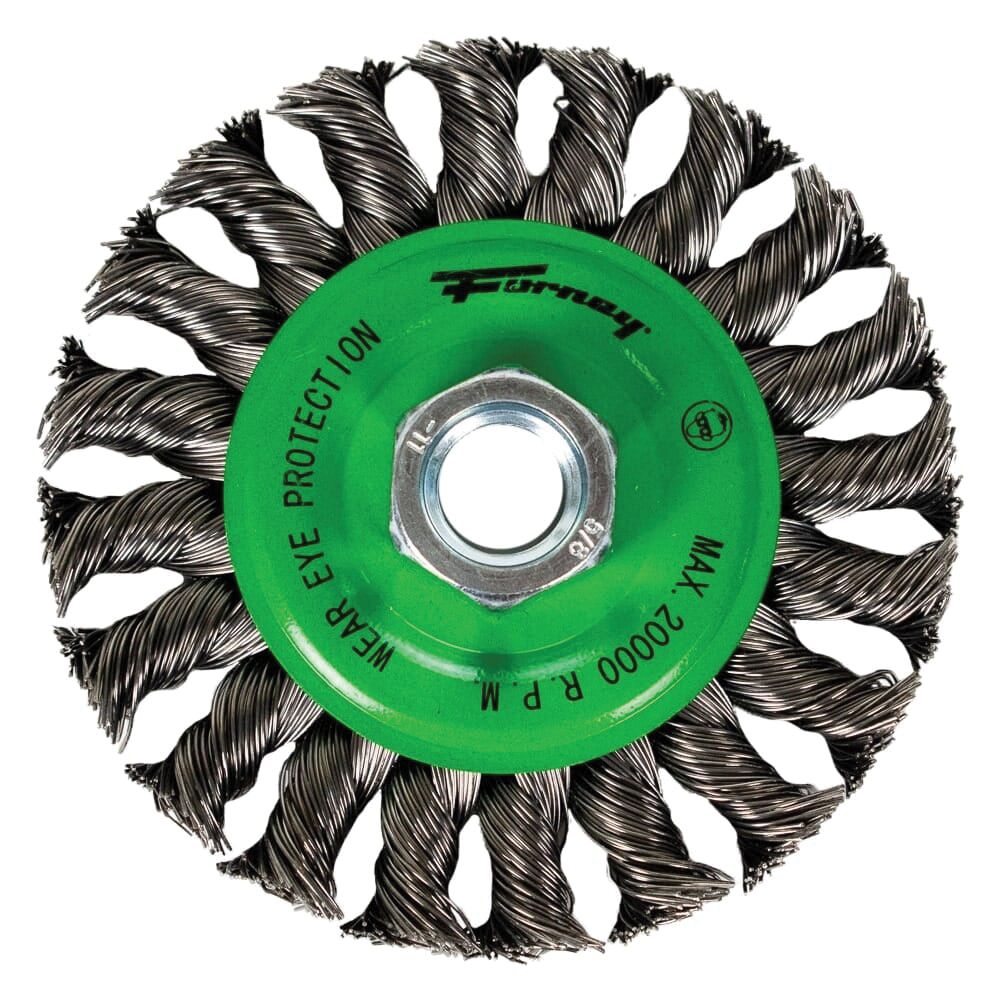Forney 4 in. Twist Knot Wire Wheel Brush