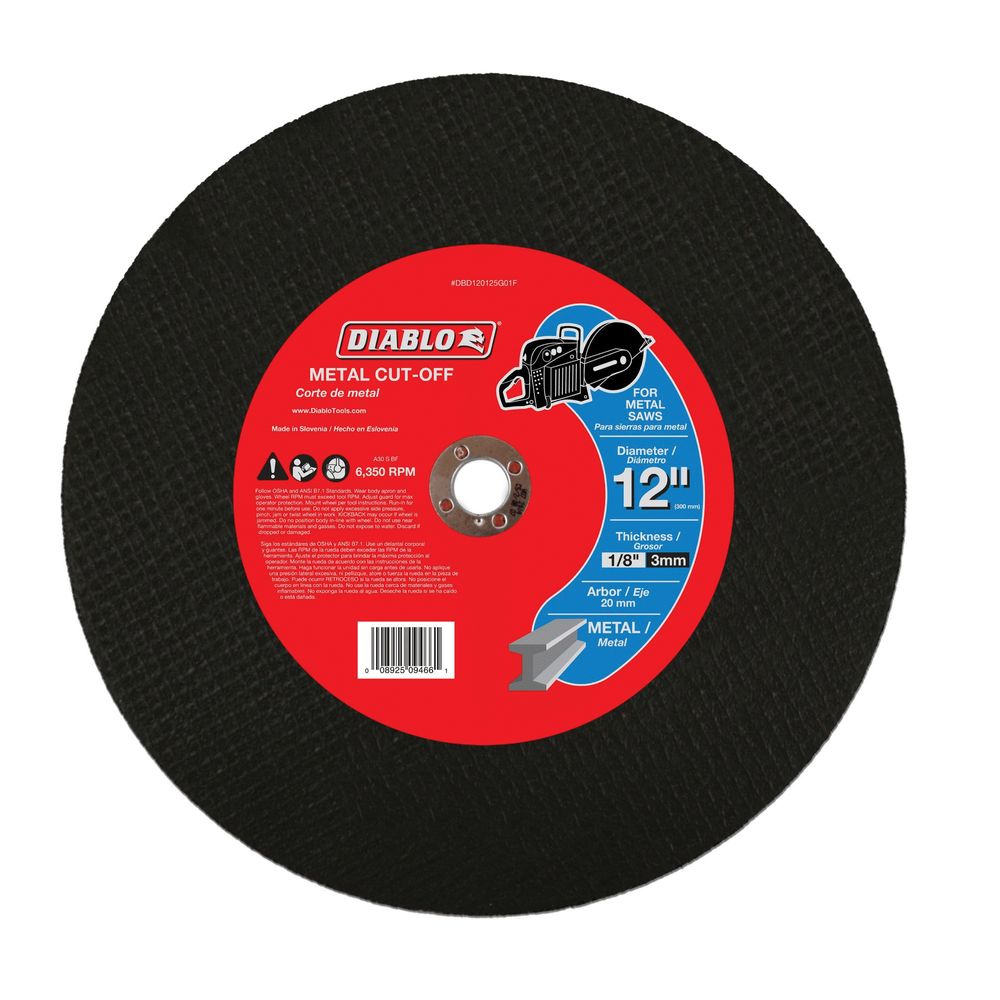 Diablo 12 in. High Speed Metal Cut-Off Disc
