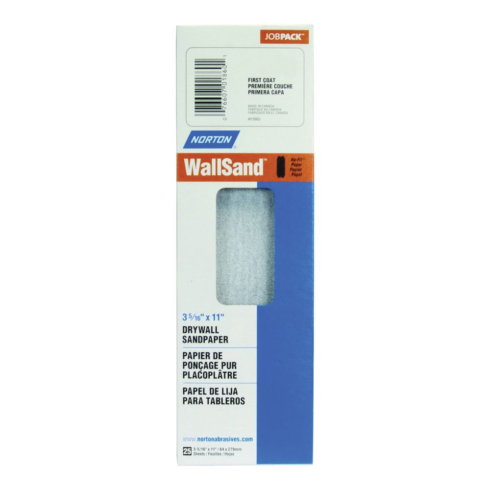 Norton 4-3/16 in. x 11-1/4 in. 80 Grit Drywall Sandpaper