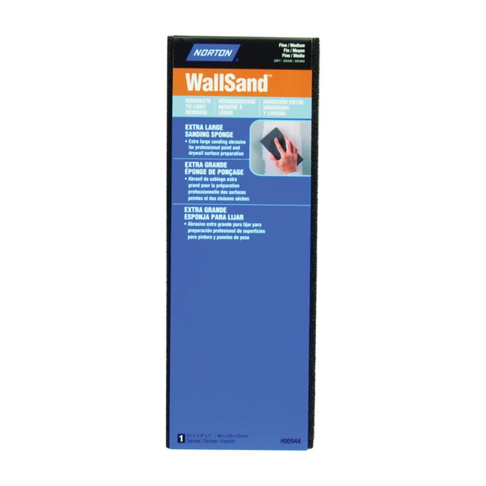 Norton WallSand 9 in. x 3-5/16 in. Extra Large Dual Angle Sanding Sponge