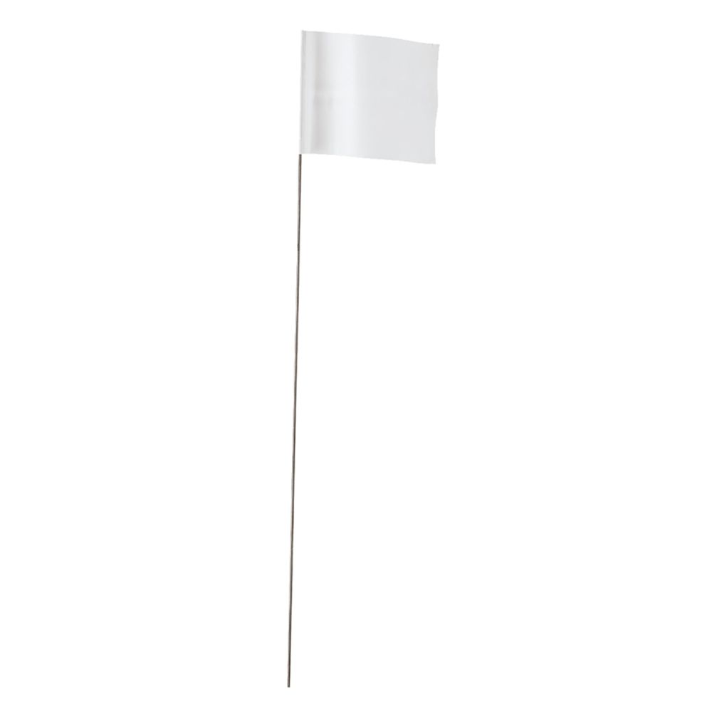 Empire 2-1/2 in. x 3-1/2 in. x 21 in. White Stake Flag