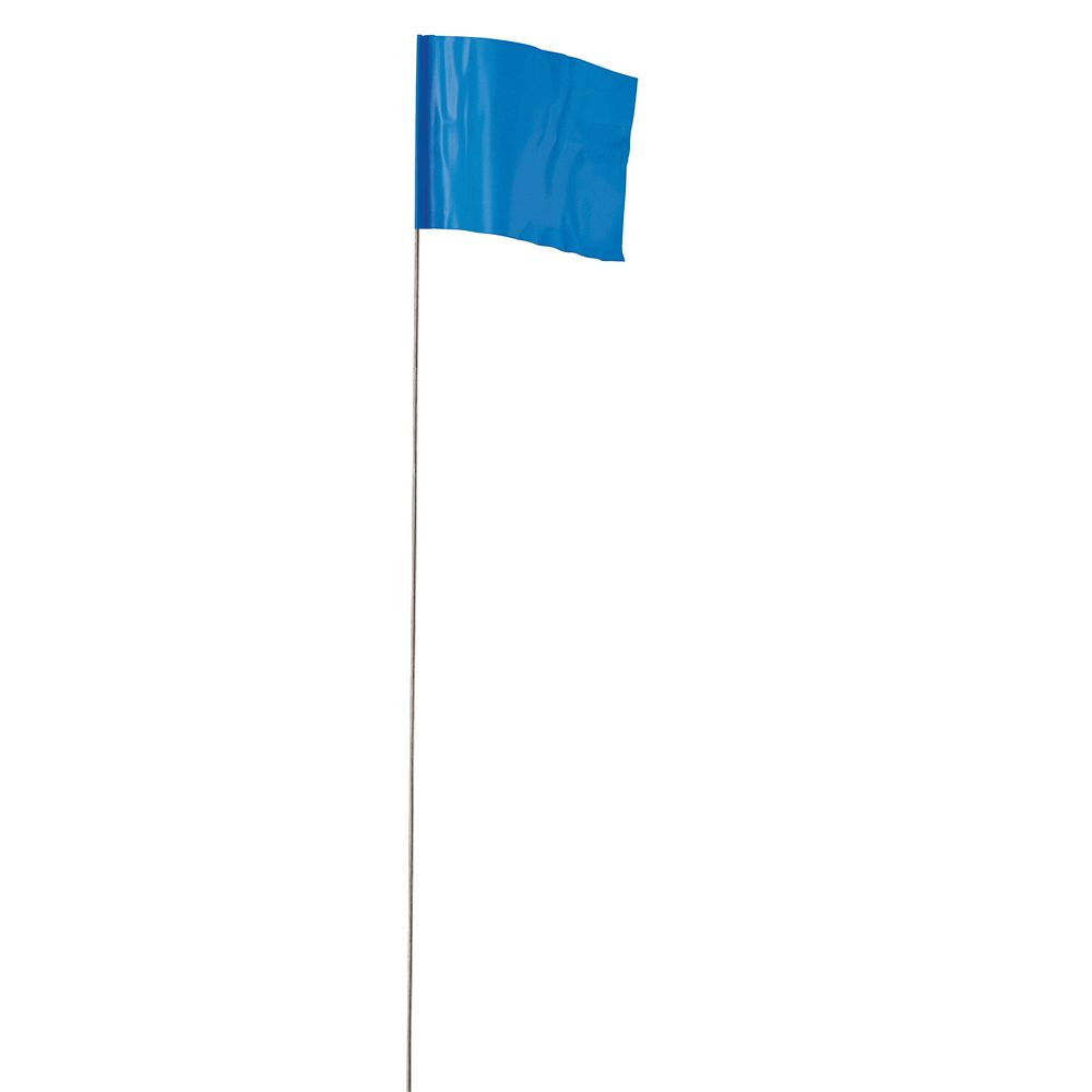 Empire 2-1/2 in. x 3-1/2 in. x 21 in. Blue Stake Flag