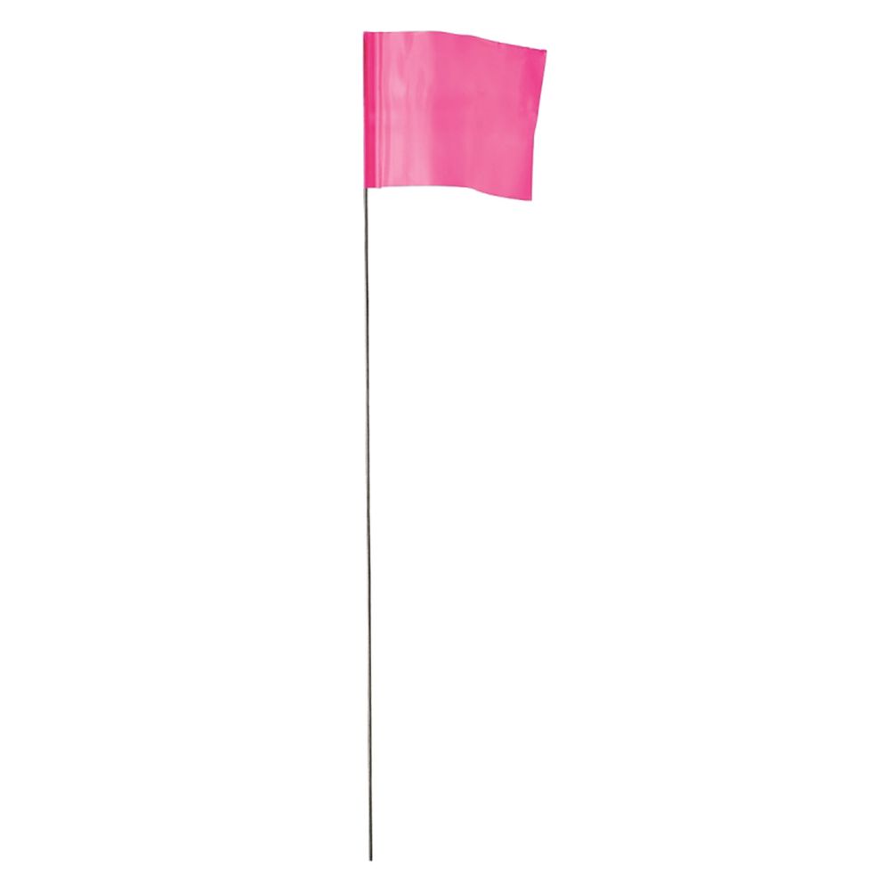 Empire 2-1/2 in. x 3-1/2 in. x 21 in. Pink Stake Flag