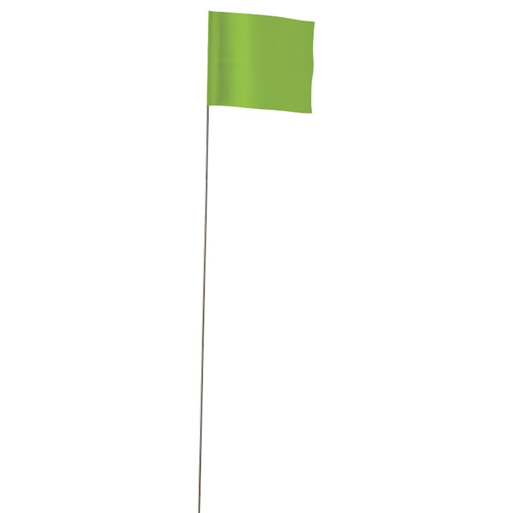 Empire 21 in. Green Steel Staff Stake Flag