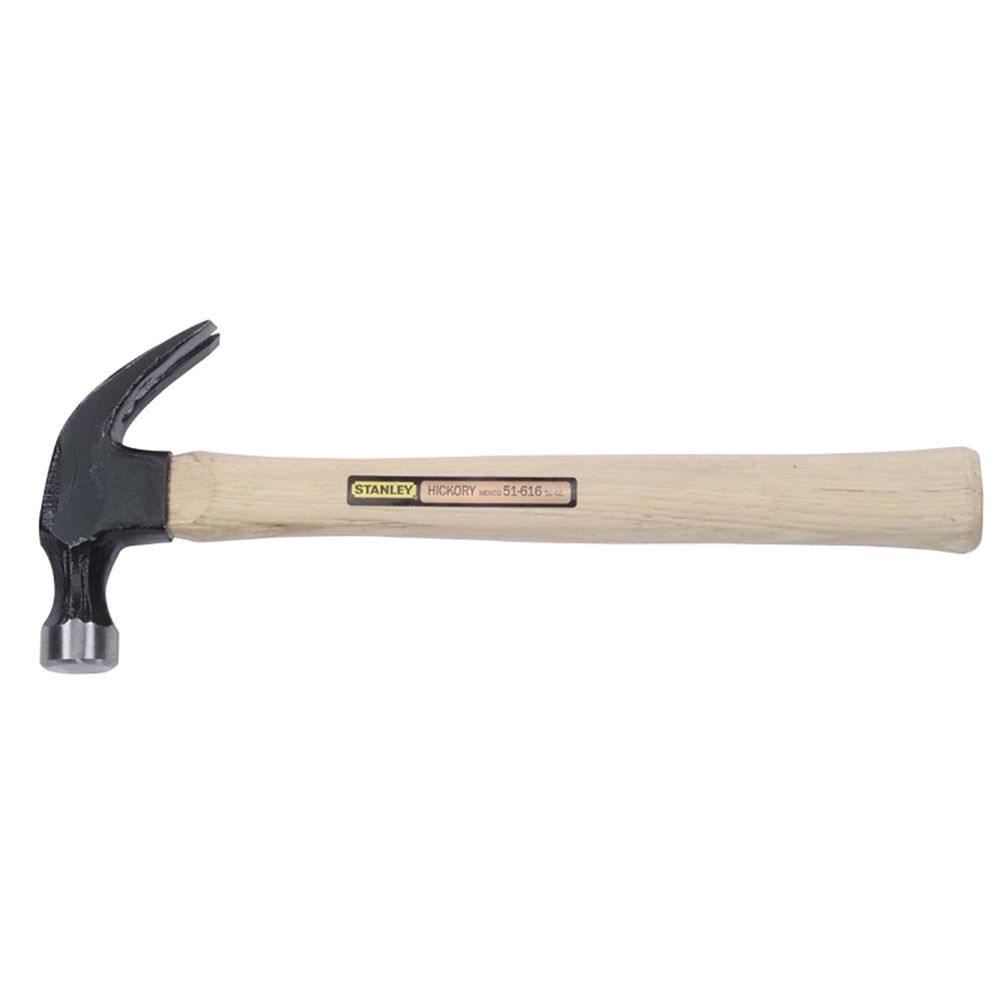 Stanley 16 oz. Curved Claw Wood Handle Nailing Hammer