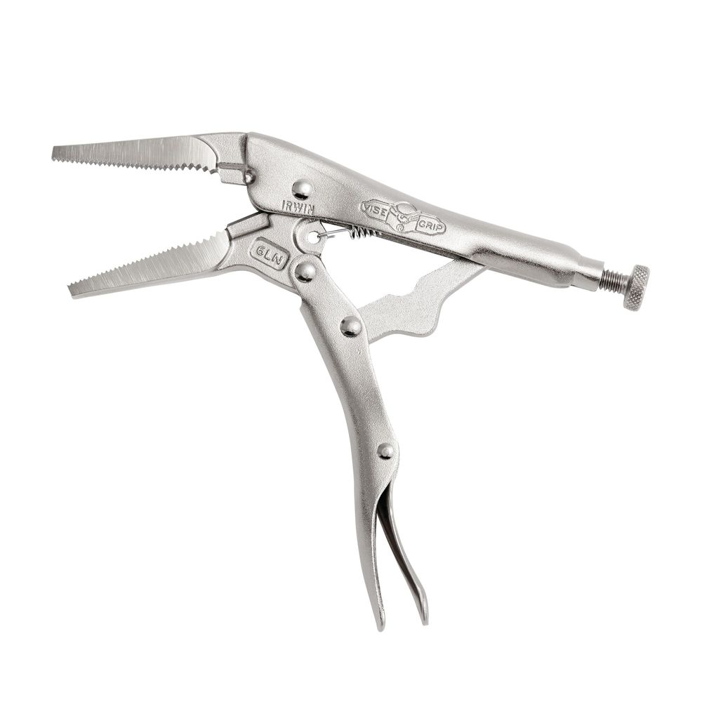Irwin 6 in. Long Nose Locking Pliers with Wire Cutter