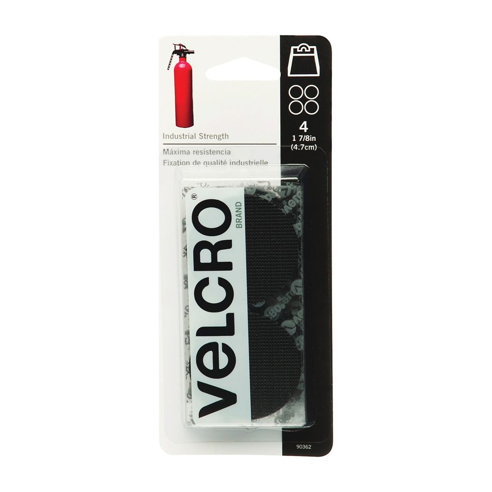 Velcro Brand 1-7/8 in. Black Hook and Loop Fastener Coin