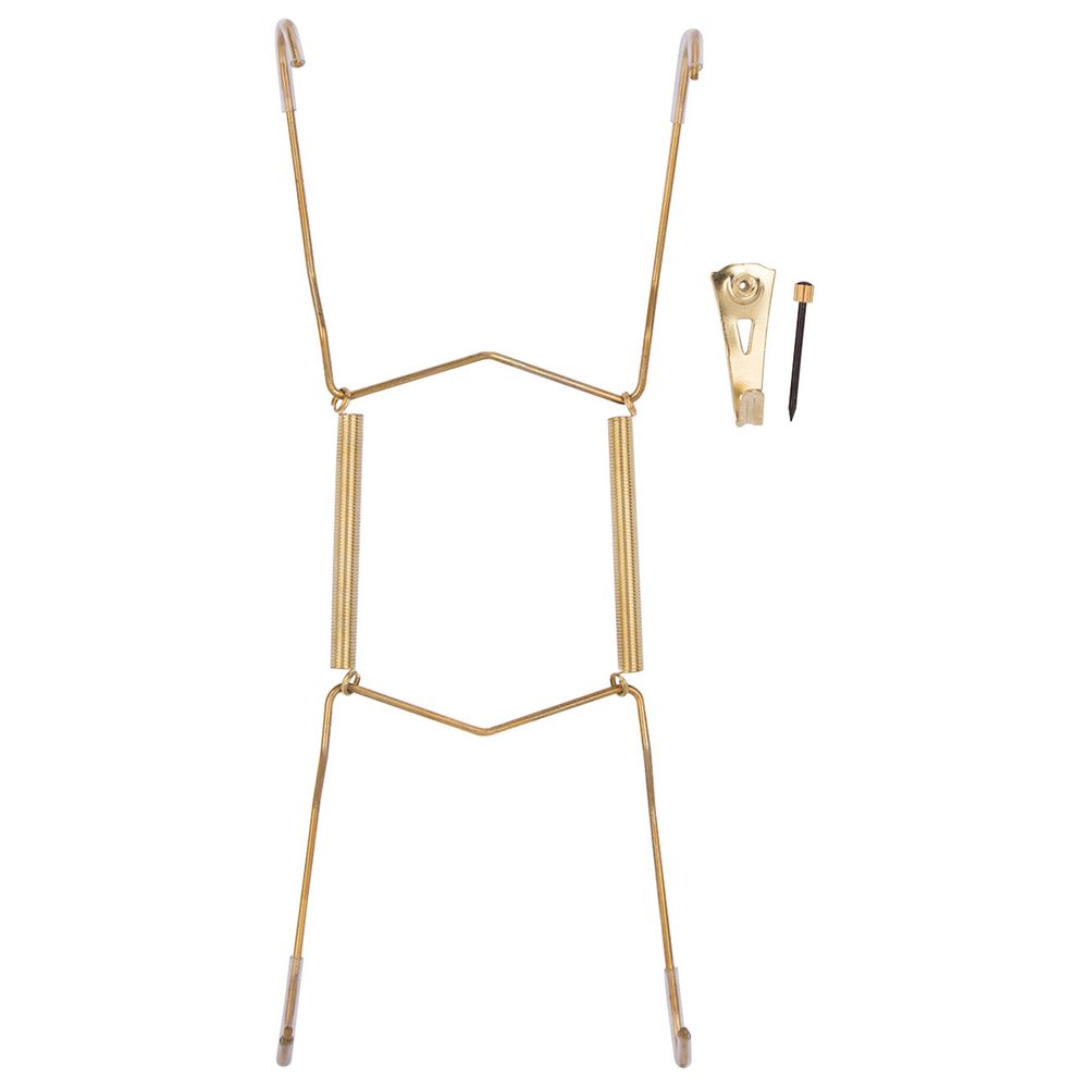 ProSource 8-11 in. Polished Brass Plate Hanger