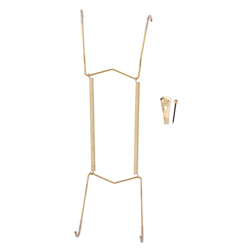 ProSource 11 in. x 18 in. Polished Brass Plate Hanger
