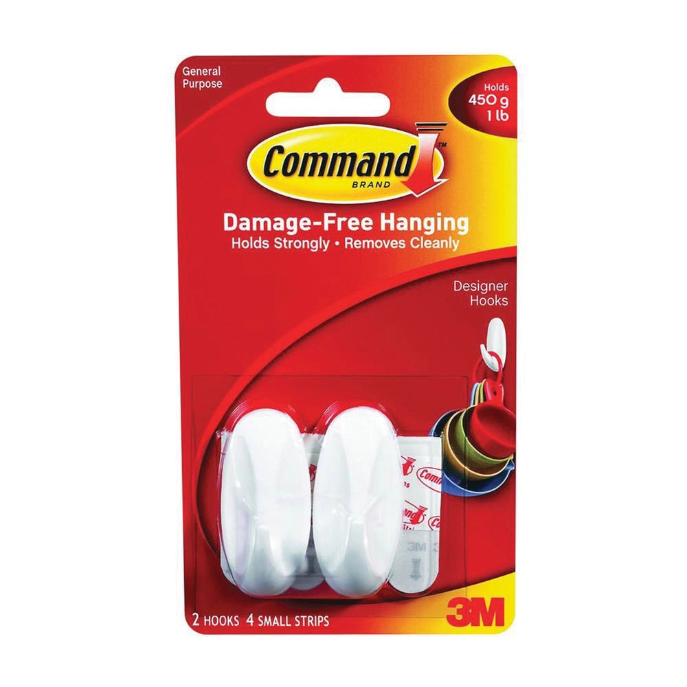Command Small White Designer Hook