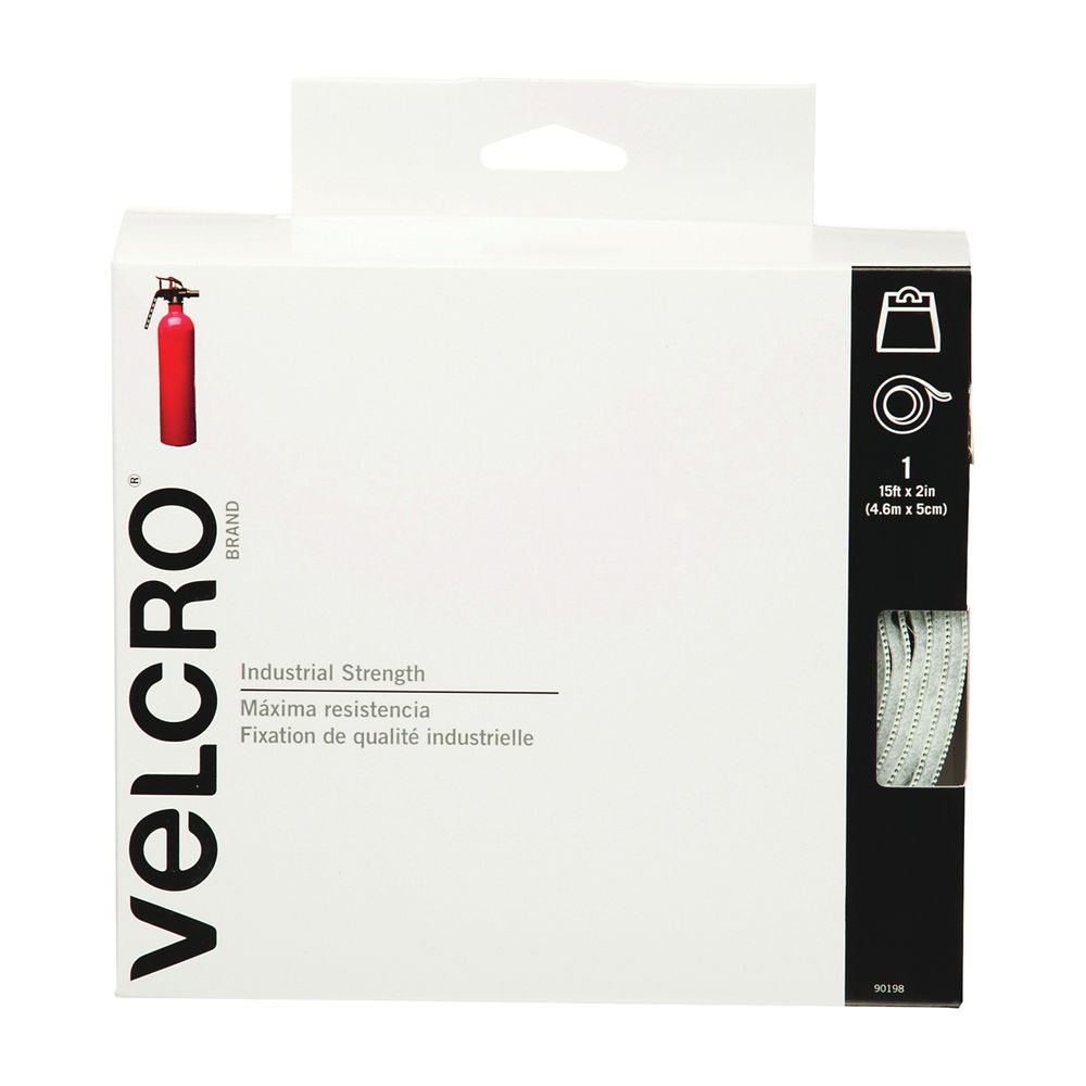 Velcro Brand 2 in. x 15 ft. White Hook and Loop Fastener Tape