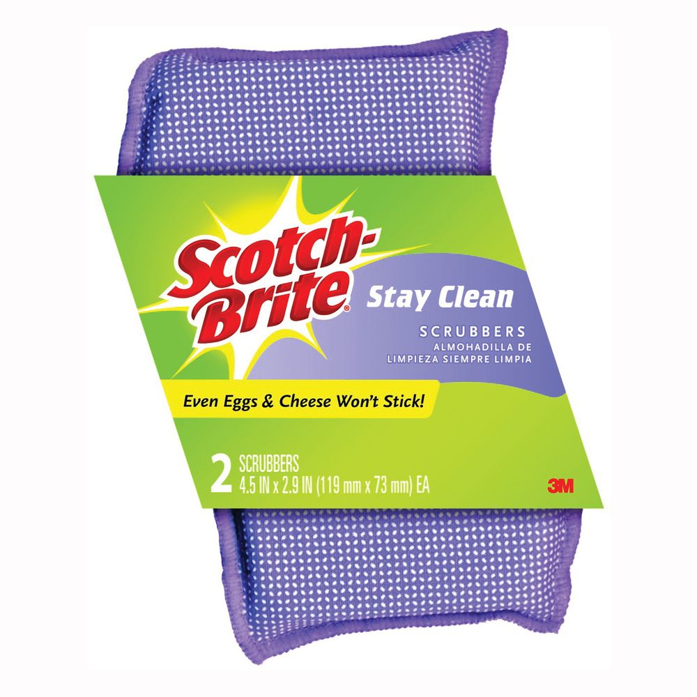 Scotch-Brite Stay Clean Scrubber, 2-Pack
