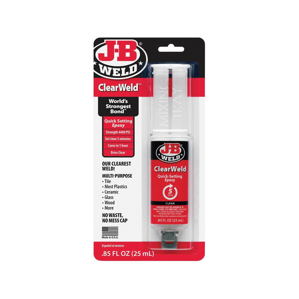 J-B Weld 25 mL ClearWeld Epoxy Adhesive Syringe