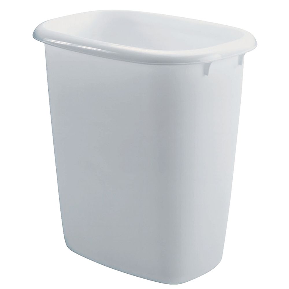 Rubbermaid 14.4 Quart White Vanity Wastebasket