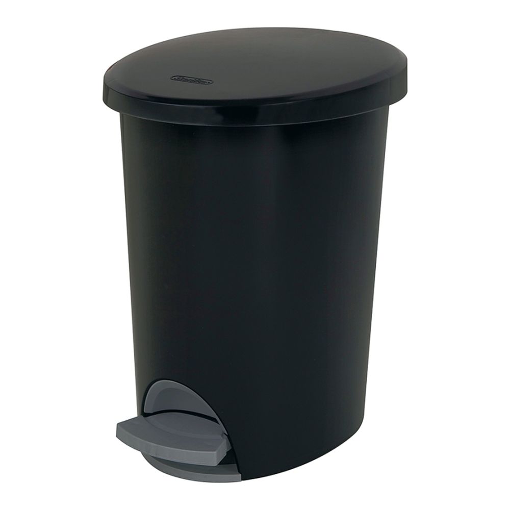 Sterilite 2.6 gal. Black Step-On Wastebasket