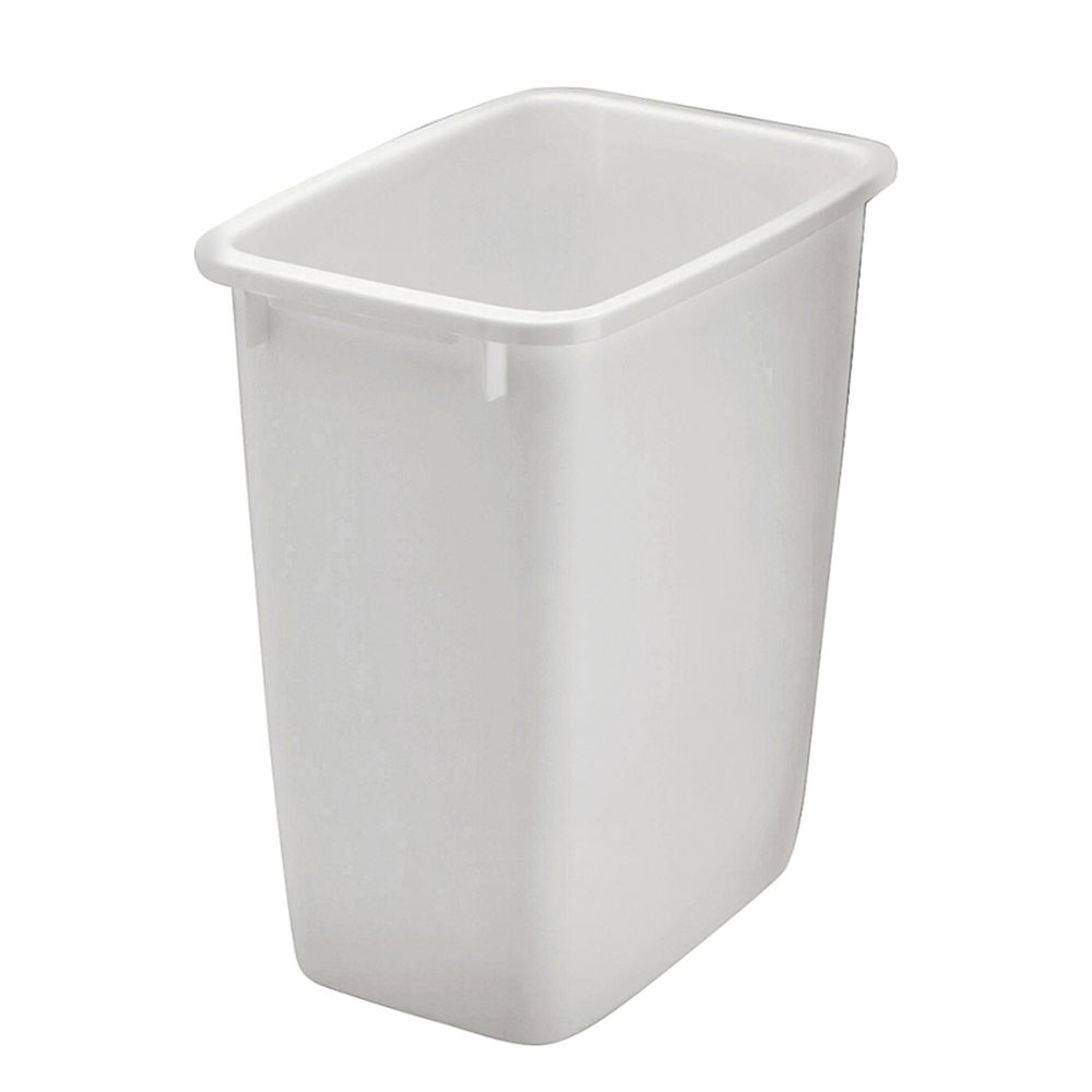 Rubbermaid 36 qt. White Rectangular Wastebasket