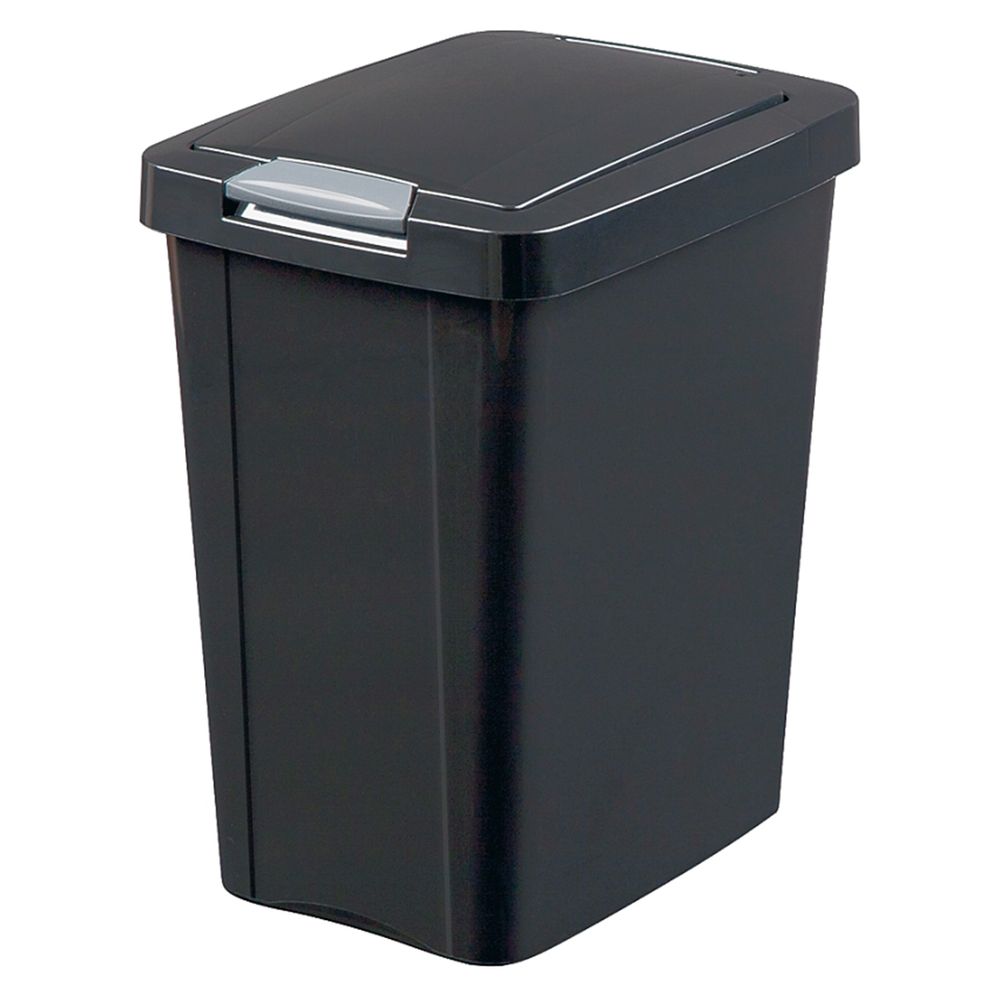 Sterilite 7-1/2 gal. Black TouchTop Wastebasket