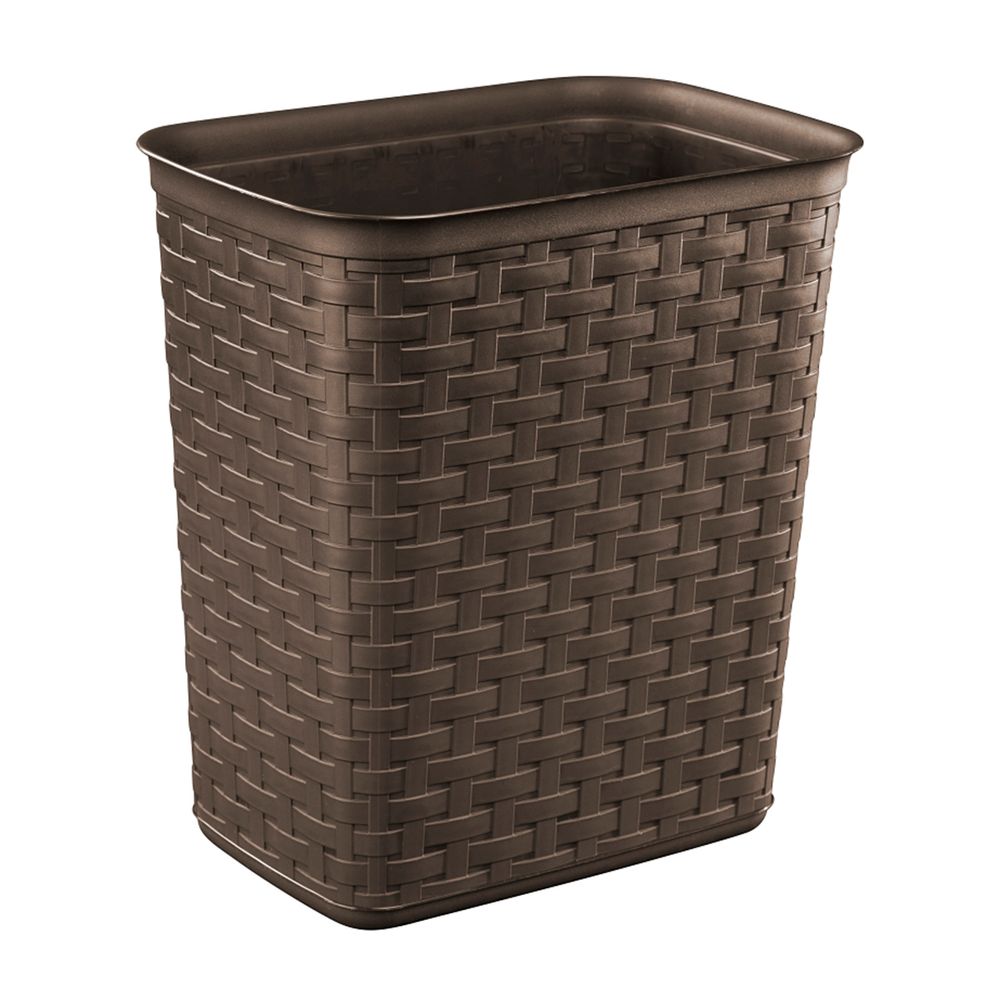 Sterilite 3.4 gal Espresso Weave Wastebasket