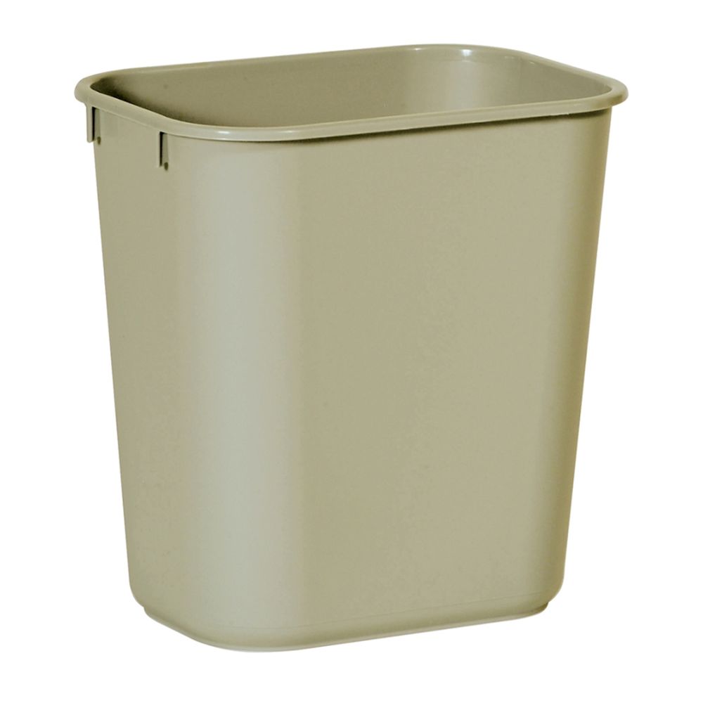 Rubbermaid 13 qt. Beige Plastic Wastebasket