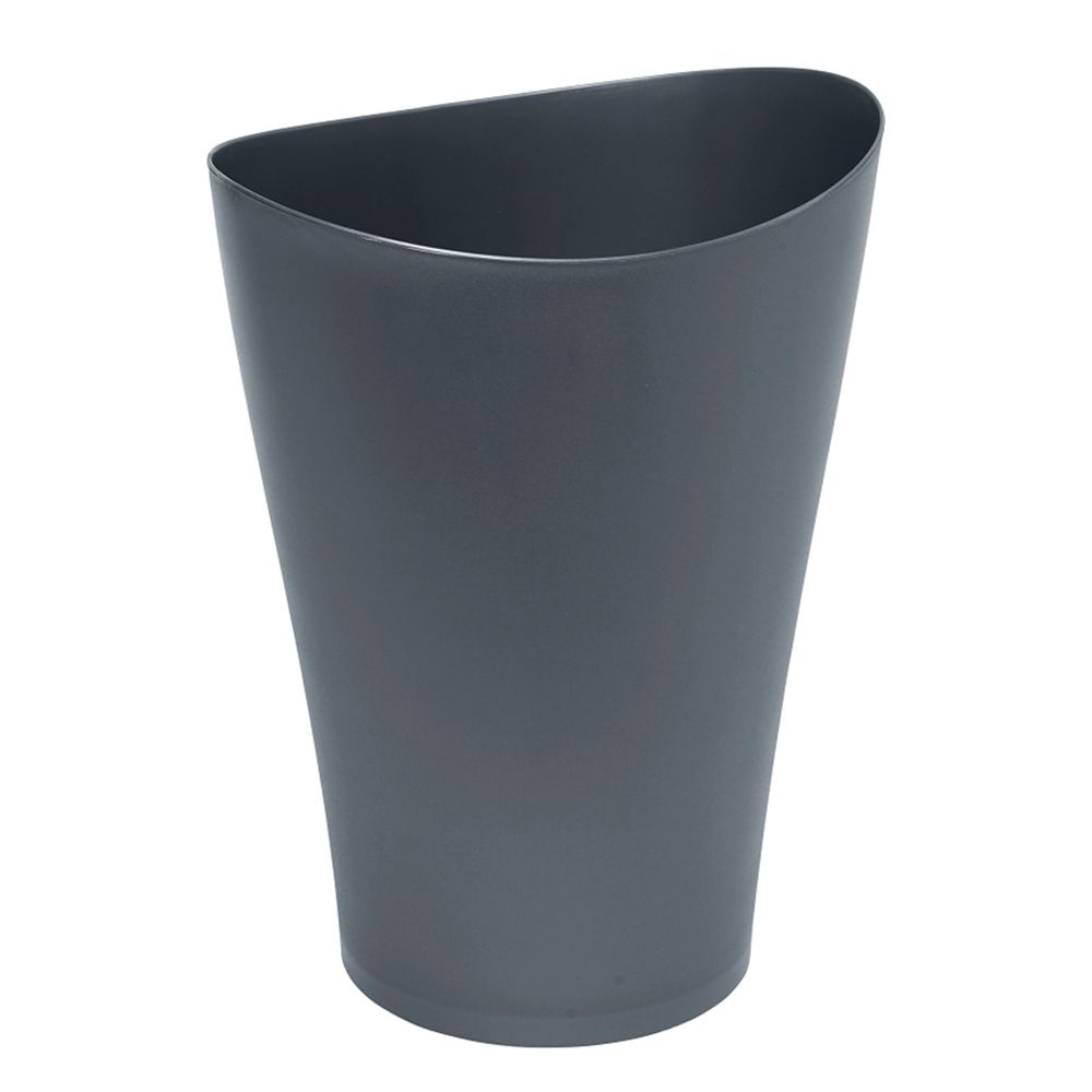 Rubbermaid 9 qt. Gunmetal Plastic Waste Basket