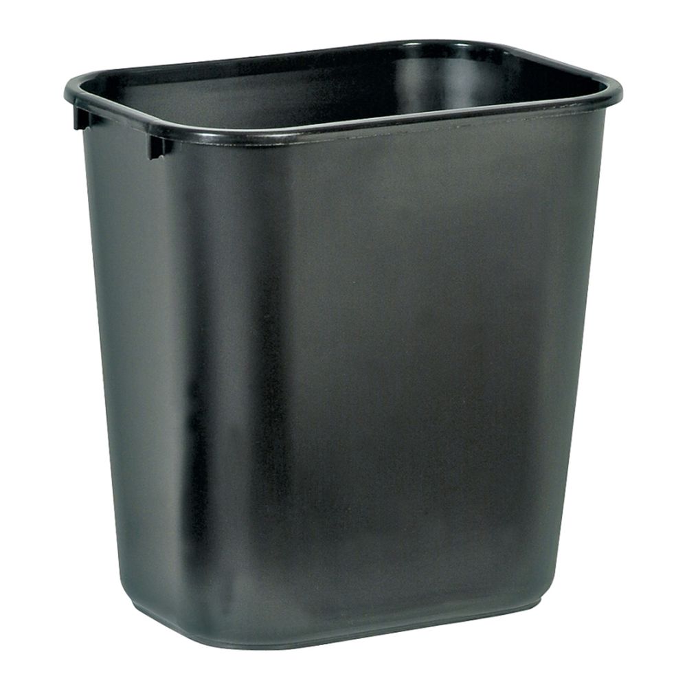 Rubbermaid 28-1/8 qt. Black Wastebasket
