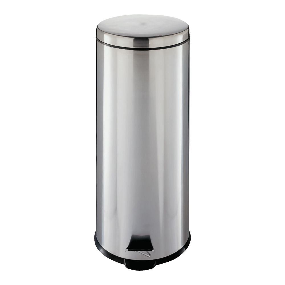 Simple Spaces 7.93 gal. Round Stainless Steel Trash Can