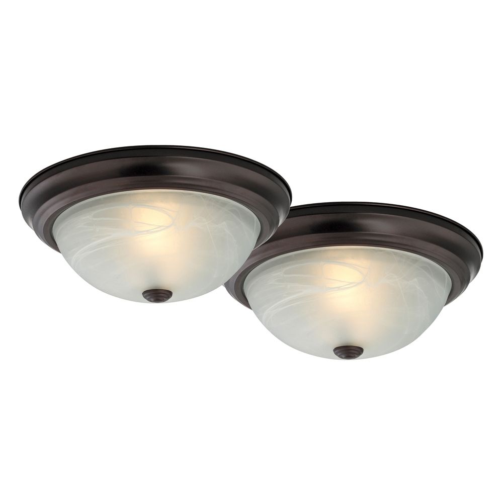 Boston Harbor 13 in. 2-Light Flush Mount Ceiling Fixture
