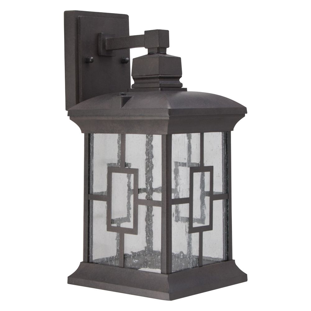 Boston Harbor Rustic Brown LED Outdoor Wall Lantern