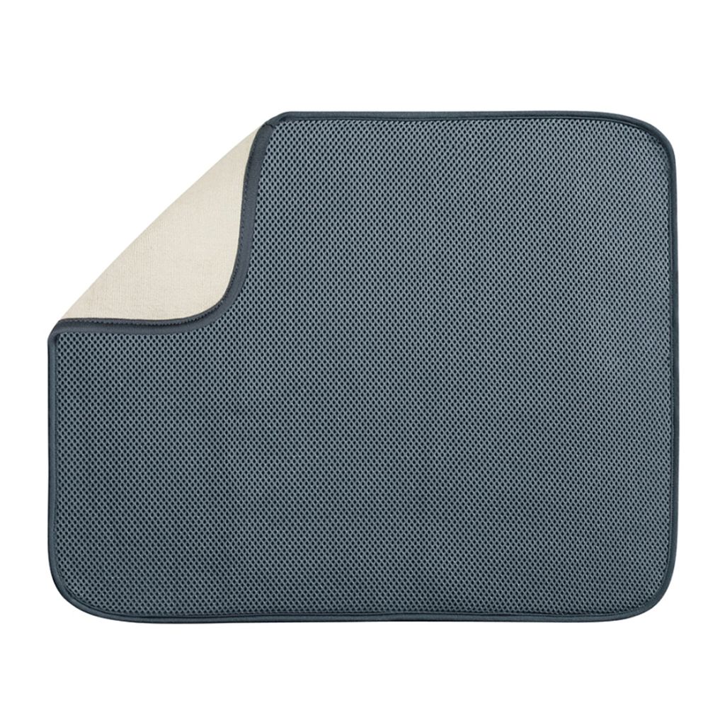 Interdesign 18 in. x 16 in. Pewter Drying Mat