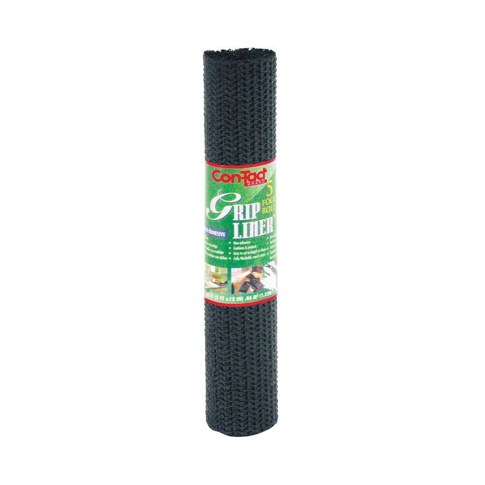 Con-Tact 12 in. x 5 ft. Black Shelf and Drawer Liner