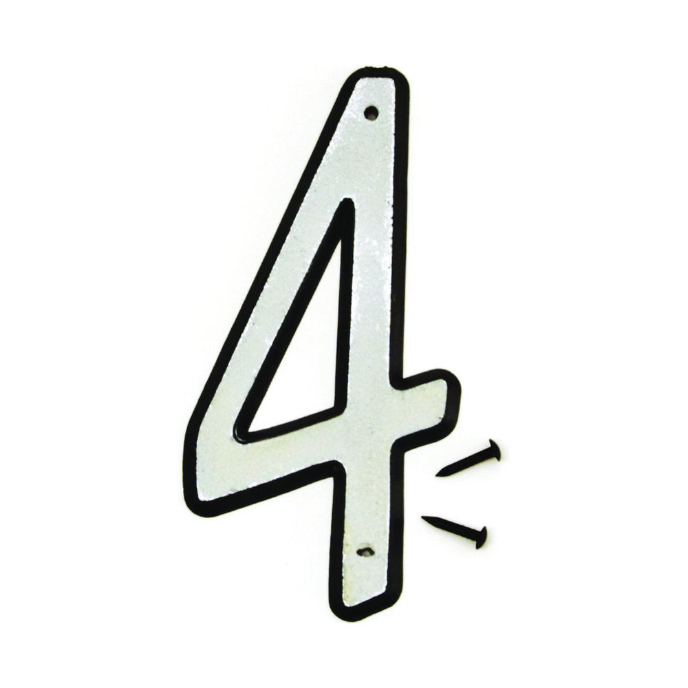 Hy-Ko Products 4 in. Reflective House Number 4