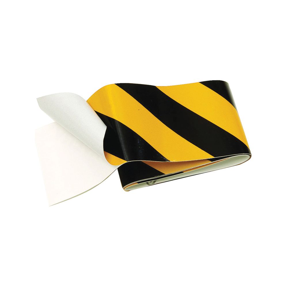 Hy-Ko Products 2 in. x 24 in. Black and Yellow Reflective Safety Tape